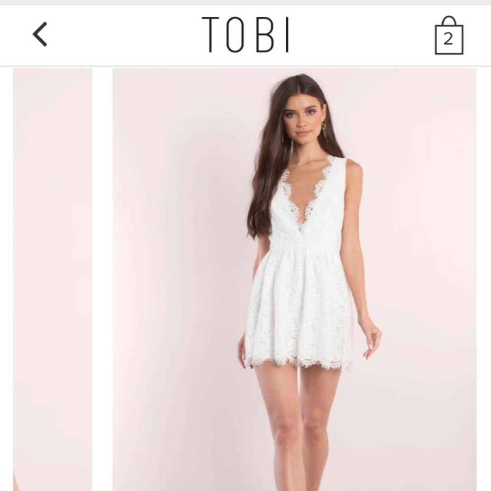 SOLD | Short White Lace Dress